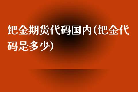 钯金期货代码国内(钯金代码是多少)_https://gj1.wpmee.com_国际期货_第1张