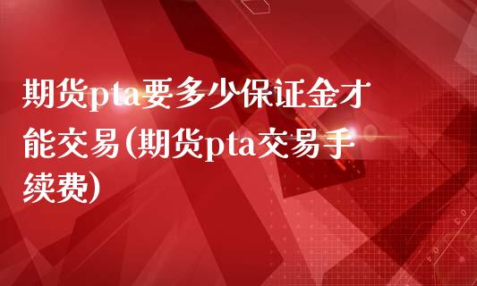 期货pta要多少保证金才能交易(期货pta交易手续费)_https://gj1.wpmee.com_国际期货_第1张