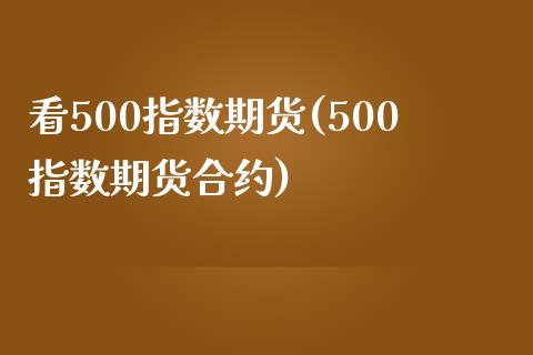 看500指数期货(500指数期货合约)_https://gj1.wpmee.com_国际期货_第1张