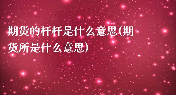 期货的杆杆是什么意思(期货所是什么意思)_https://gj1.wpmee.com_国际期货_第1张