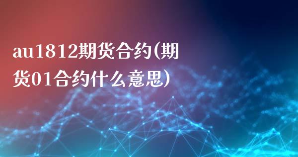 au1812期货合约(期货01合约什么意思)_https://gj1.wpmee.com_国际期货_第1张