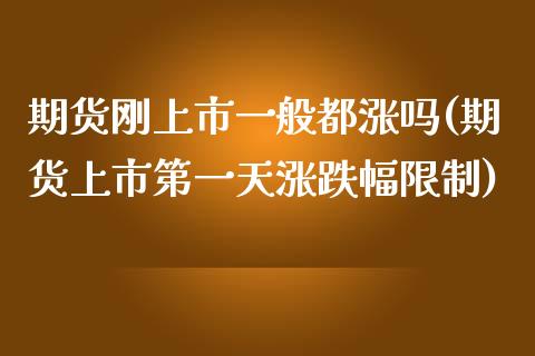 期货刚上市一般都涨吗(期货上市第一天涨跌幅限制)_https://gj1.wpmee.com_国际期货_第1张