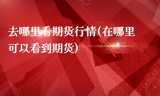 去哪里看期货行情(在哪里可以看到期货)_https://gj1.wpmee.com_国际期货百科_第1张