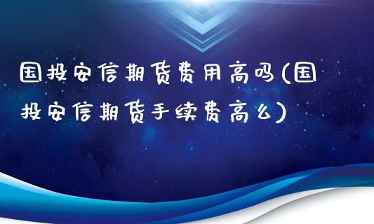 国投安信期货费用高吗(国投安信期货手续费高么)_https://gj1.wpmee.com_国际期货_第1张