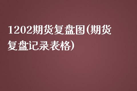 1202期货复盘图(期货复盘记录表格)_https://gj1.wpmee.com_国际期货_第1张