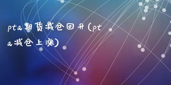 pta期货减仓回升(pta减仓上涨)_https://gj1.wpmee.com_国际期货_第1张