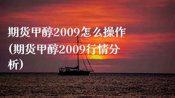 期货甲醇2009怎么操作(期货甲醇2009行情分析)_https://gj1.wpmee.com_国际期货_第1张