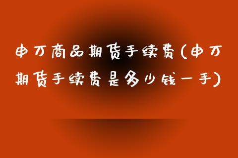 申万商品期货手续费(申万期货手续费是多少钱一手)_https://gj1.wpmee.com_国际期货_第1张