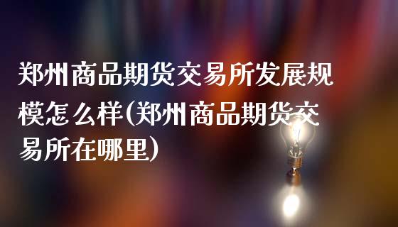 郑州商品期货交易所发展规模怎么样(郑州商品期货交易所在哪里)_https://gj1.wpmee.com_国际期货_第1张