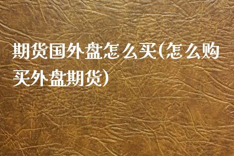 期货国外盘怎么买(怎么购买外盘期货)_https://gj1.wpmee.com_国际期货_第1张