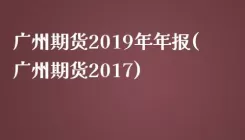 广州期货2019年年报(广州期货2017)